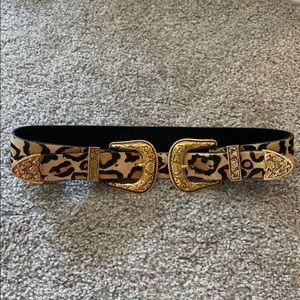 B-low the Belt Bri Bri Calf Hair Leopard Belt M